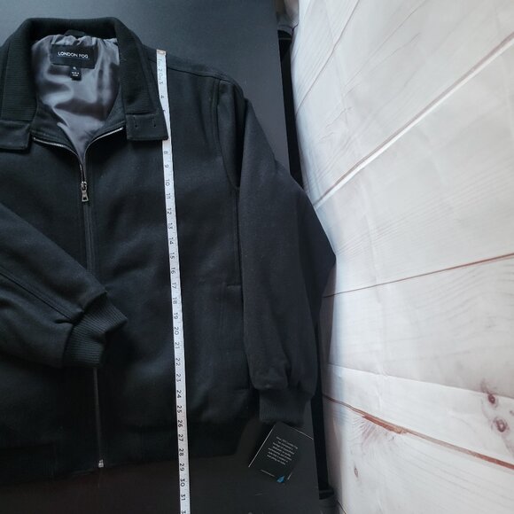 London Fog Men’s XL Wool Blend Insulated Winter Jacket, Black, Business NEW - Picture 10 of 10